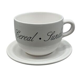 Bencon Hedges Ceramic Cup & Saucer Set With Script made in Chili white READ NEW